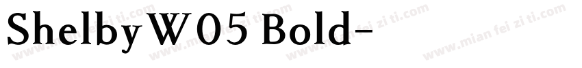 ShelbyW05 Bold字体转换